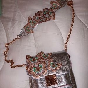 Sophia Webster Pastel Butterfly metallic bag